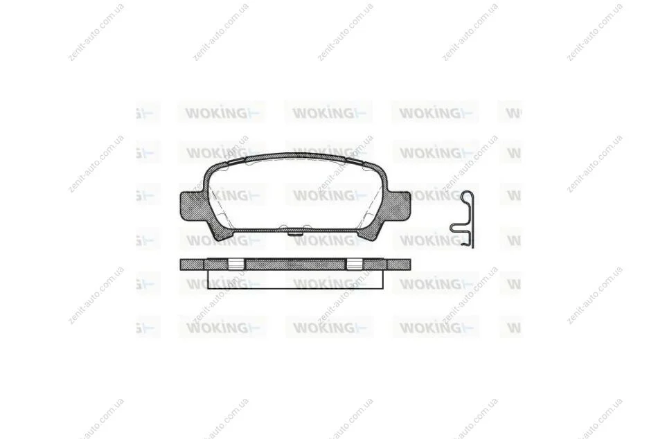 Колодки гальмівні диск. задн. (вир-во Remsa) Subaru Forester (sg) 2.0 02-,Subaru Forester (sg) 2.5 02- WOKING P6293.02 (фото 1)