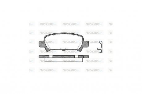 Колодки тормозные дисковые задние Subaru Forester (sg) 2.0 02-,Subaru Forester (sg) 2.5 02- WOKING P6293.02