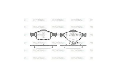 Колодки тормозные диск. перед. (пр-во Remsa) Ford Fiesta Fusion 02>08 / Mazda 2 03>07 WOKING P6663.00