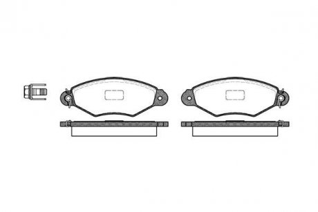Колодки тормозные диск. перед. (Remsa) Citroen Xsara, Peugeot 206 206+ WOKING P7433.00 (фото 1)