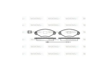 Колодки тормозные диск. перед. (пр-во Remsa) Nissan Kubistar 1.2 03-,Nissan Kubistar 1.2 03-09 WOKING P7433.01