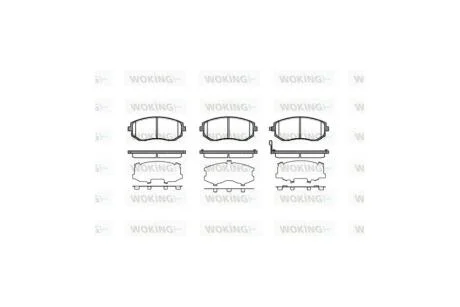 Колодки гальмівні диск. перед. (Remsa) Subaru Forester 03> 08> 13> / Impreza 00> 07> / Legasy 03> 09> / XV 12> (P8513.11) WOKING 'P8513.11