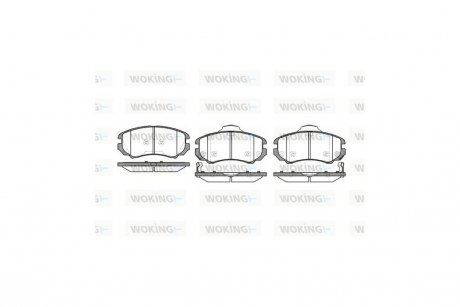 Колодки тормозные диск. перед. (Remsa) Hyundai Tucson I / Sportage II / Sonata Magentis 05>10 WOKING P8533.02