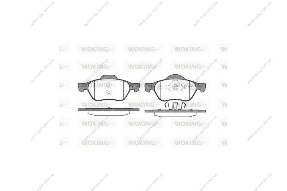 Колодки тормозные диск. перед. (пр-во Remsa) Renault Megane II Scenic II Laguna II III WOKING P8623.00 (фото 1)