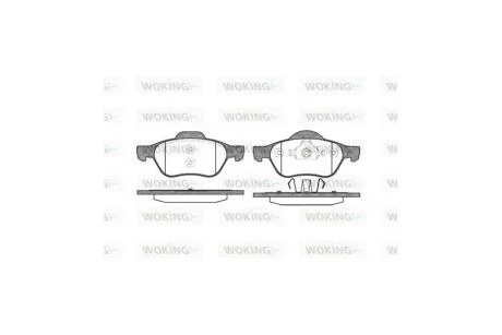 Колодки тормозные диск. перед. (пр-во Remsa) Renault Megane II Scenic II Laguna II III WOKING P8623.00