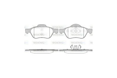 Колодки тормозные диск. перед. (пр-во Remsa) Renault Laguna 1.5 08- WOKING P8623.40