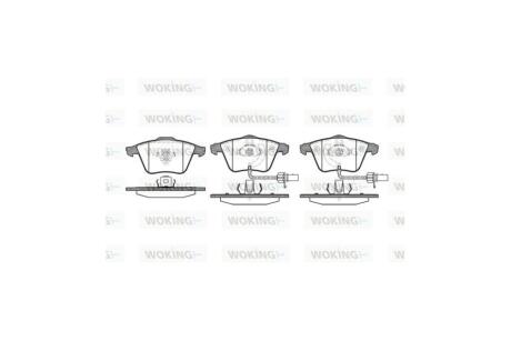 Колодки гальмівні диск. перед. (Remsa) Audi A4 1.8 04-08,Audi A4 2.0 02-09,Audi A4 2.0 04-08 WOKING P8643.12
