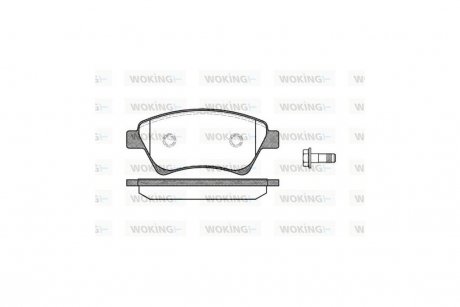 Колодки тормозные дисковые передние Renault Grand scenic ii 1.5 04-,Renault Grand scenic ii 1.6 04- WOKING P8763.00 (фото 1)