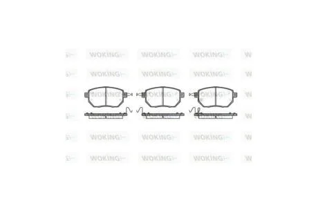 Колодки тормозные диск. перед. (пр-во Remsa) Infiniti Fx 3.5 02-08,Infiniti Fx 4.5 02-08 WOKING P8853.02