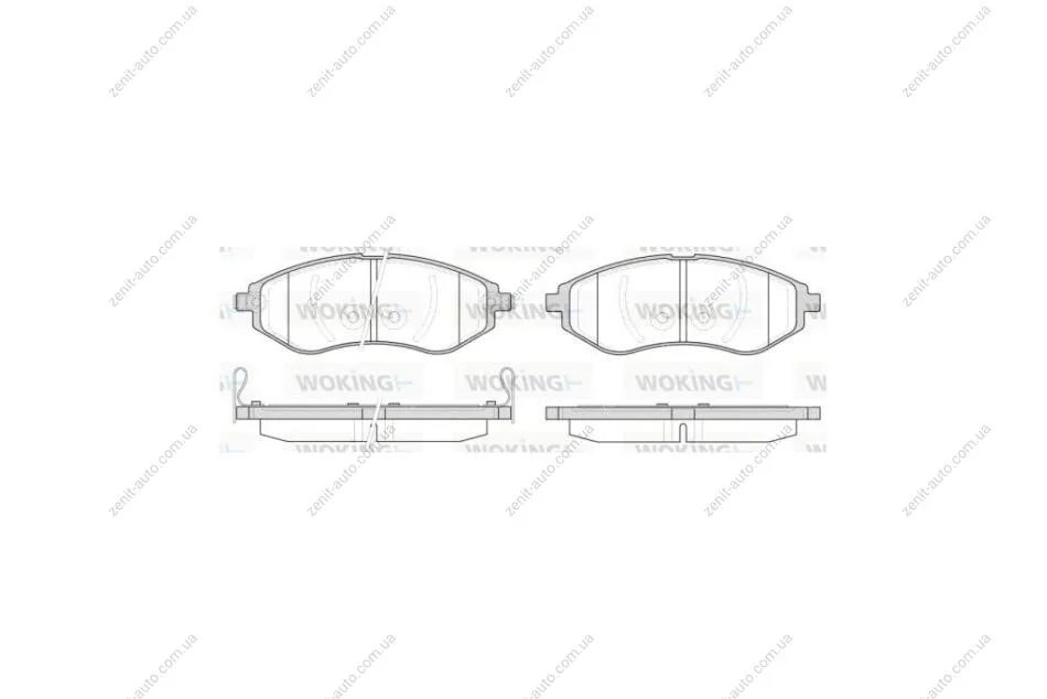 Колодки гальмівні диск. перед. (вир-во Remsa) Chevrolet Aveo T200 T250 R14 WOKING P8863.02 (фото 1)