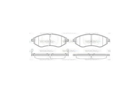 Колодки гальмівні диск. перед. (вир-во Remsa) Chevrolet Aveo T200 T250 R14 WOKING P8863.02