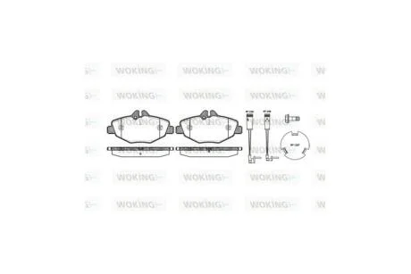 Колодки гальмівні диск. перед. (вир-во Remsa) MB E211 Bosch ver. WOKING P8903.02