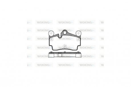 Колодки тормозные дисковые задние Audi Q7 3.0 06-15,Audi Q7 3.6 06-15,Audi Q7 4.2 06-15 WOKING P8963.00