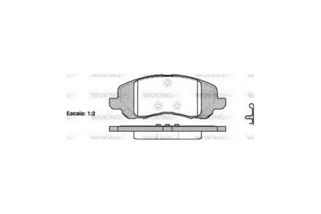 Колодки гальмівні диск. перед. (вир-во Remsa) Mitsubishi ASX 10> / Dodge Caliber Avenger WOKING P9043.20