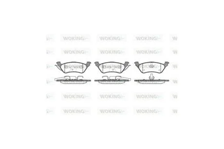 Колодки тормозные диск. задн. (пр-во Remsa) Dodge Caravan 2.4 00-07,Dodge Caravan 3.3 00-07 WOKING P9113.00