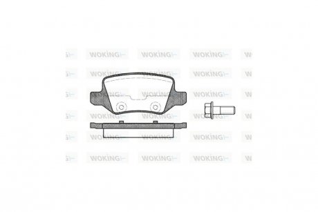 Колодки тормозные дисковые задние Mercedes-benz A-class (w169) 1.5 04-12,Mercedes-benz A-class (w169) 1.7 04-12 WOKING P9183.00 (фото 1)