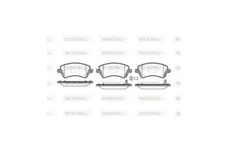 Колодки гальмівні диск. перед. (вир-во Remsa) Toyota Corolla 01>07 (P9223.12) WOKING 'P9223.12