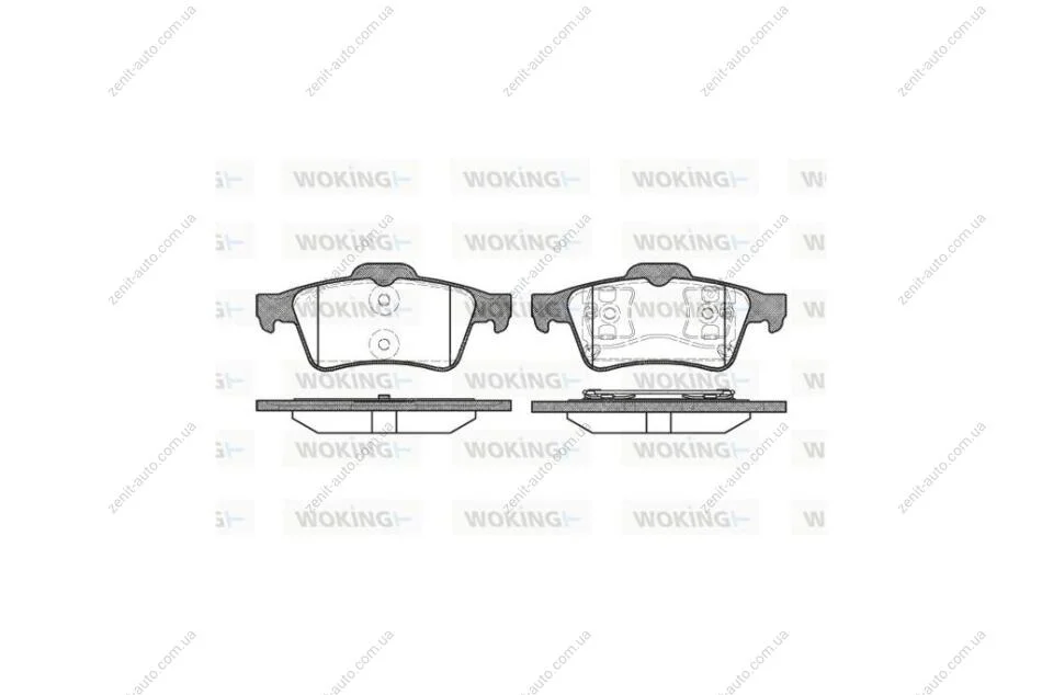 Колодки гальмівні диск. задн. (вир-во Remsa) Mazda 3 I II / Focus II C-max Connect / Vectra C / Laguna II / C5 III / Primera P12 WOKING P9423.00 (фото 1)