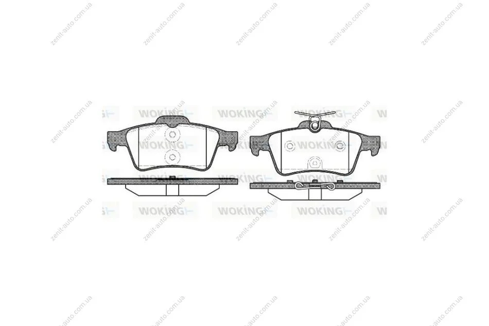 Колодки гальмівні диск. задн. (вир-во Remsa) Ford Focus III C-max II / PSA 508 / Renault Latitude WOKING P9423.40 (фото 1)