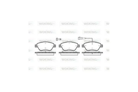 Колодки тормозные диск. перед. (пр-во Remsa) Citroen Nemo 1.4 08-,Citroen Nemo 1.4 09- WOKING P9583.01
