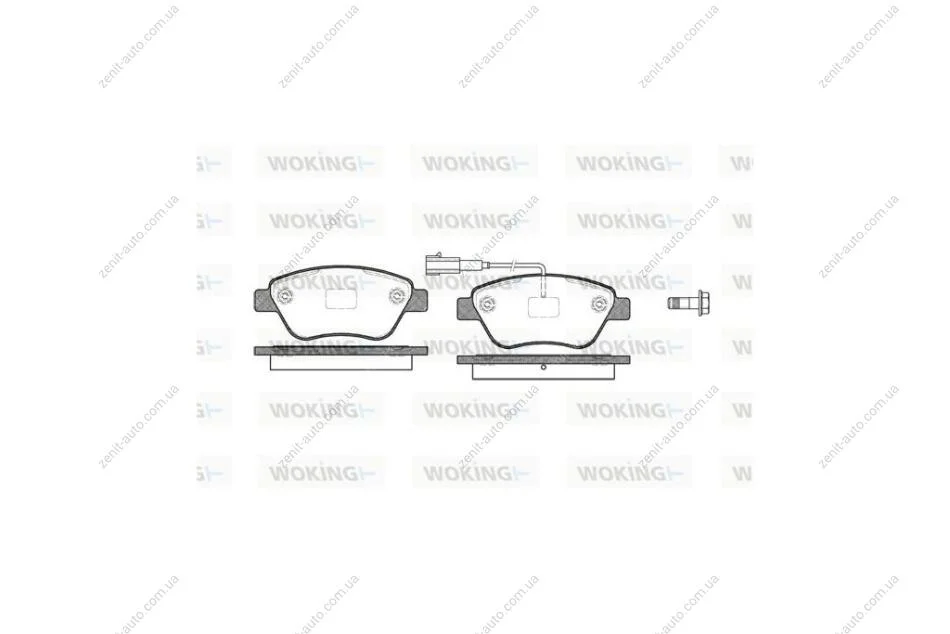 Колодки тормозные диск. перед. (пр-во Remsa) Citroen Nemo 1.4 08-,Citroen Nemo 1.4 09- WOKING P9583.11 (фото 1)
