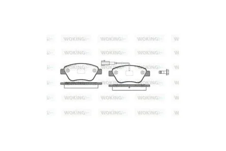 Колодки тормозные диск. перед. (пр-во Remsa) Citroen Nemo 1.4 08-,Citroen Nemo 1.4 09- WOKING P9583.11