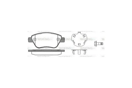 Колодки гальмівні диск. перед. (вир-во Remsa) Opel Corsa D / Fiat Doblo 01>10 (P9583.30) WOKING 'P9583.30