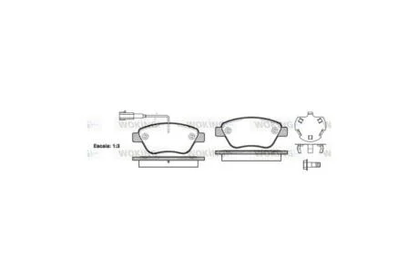Колодки тормозные диск. перед. (пр-во Remsa) Fiat Linea Punto 500 / Opel Corsa D / PSA Nemo Bipper 1,3d WOKING P9583.32