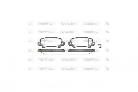 Колодки тормозные дисковые Toyota Corolla 00>01; 01>07 / задн WOKING P9743.02 (фото 1)