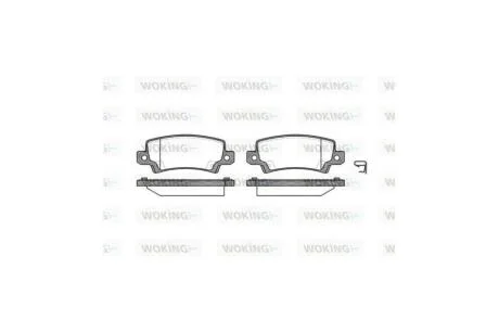 Колодки гальмівні диск. задн. (вир-во Remsa) Toyota Corolla 00>01, 01>07 WOKING P9743.02