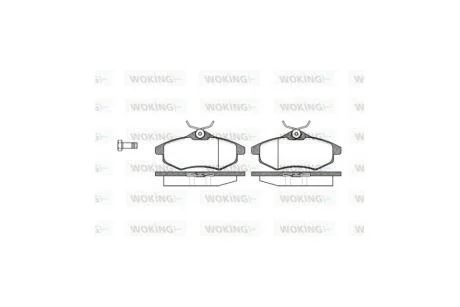 Колодки гальмівні диск. перед. (вир-во Remsa) PSA C3 I 03>08 перед WOKING P9813.00