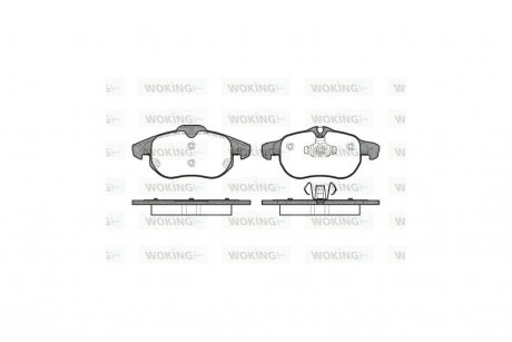 Колодки тормозные диск. перед. (Remsa) Opel Vectra C WOKING P9883.00 (фото 1)