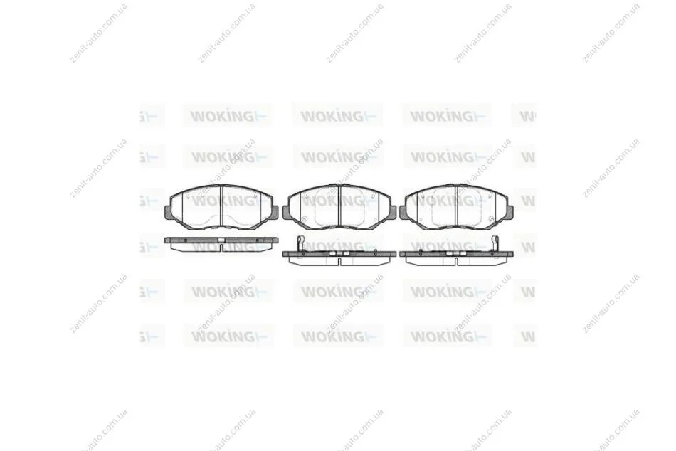 Колодки гальмівні диск. перед. (вир-во Remsa) Honda CR-V 01>07, 07> WOKING P9993.00 (фото 1)