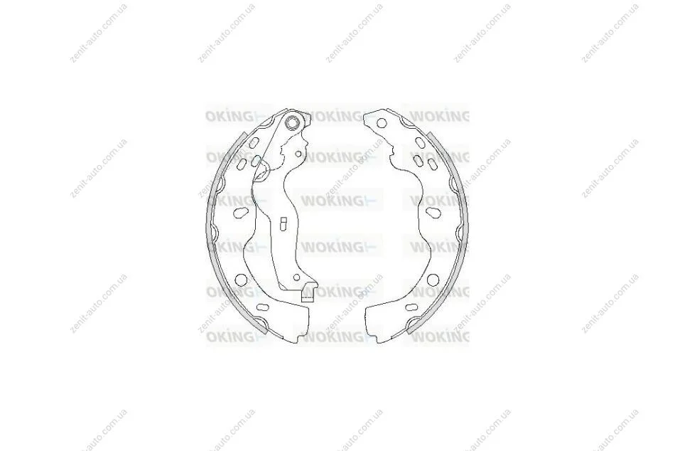 Колодки тормозные бараб. задн. (пр-во Remsa) Suzuki SX4 06-14,Fiat Sedici 06-14 WOKING Z4227.00 (фото 1)