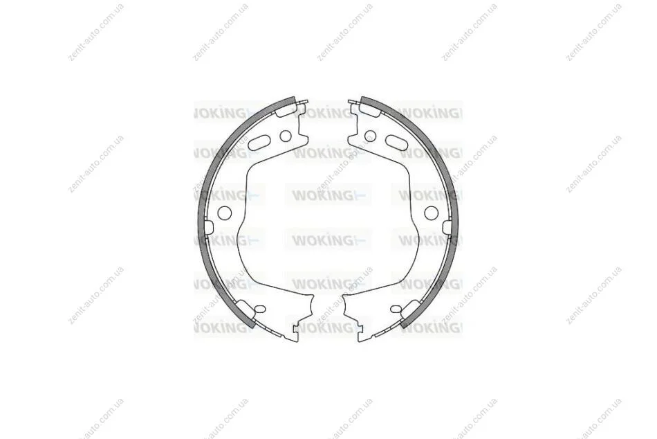 Колодки стояночного тормоза (пр-во Remsa) Hyundai Santa fe III Sorento II WOKING Z4666.00 (фото 1)