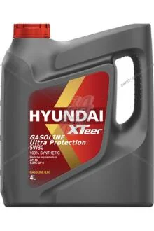 Олива моторна 5W-30 HYUNDAI бенз, Gasoline Ultra Protection SP/GF-6, 4л, синт XTeer 1041002
