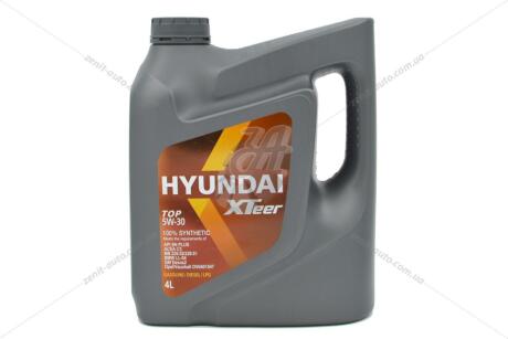 Масло ДВС 5W-30 HYUNDAI бенз/диз TOP API SN, ACEA C3-16, 4л, синт XTeer 1041118