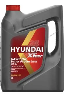 Олива моторна 5W-30 Xteer HYUNDAI бенз, Gasoline Ultra Protection SP/GF-6, 6л, синт XTeer 1061011