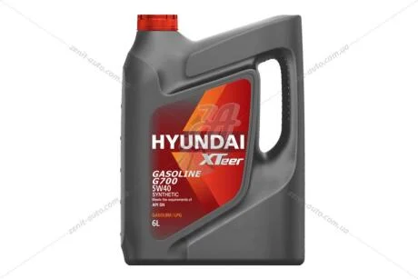 Масло ДВС 5W-40 Xteer HYUNDAI бенз, Gasoline G700 SN, 6л, синт XTeer 1061136