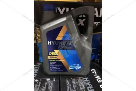 Масло ДВС 5W-40 Xteer HYUNDAI диз DPF, D800 SN Plus, ACEA C3-16, 6л, синт XTeer '1061223