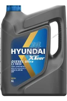 Олива моторна 5W-30 HYUNDAI DPF бенз./диз D700 API SP, ACEA C2/C3, 6л, синт XTeer 1061224